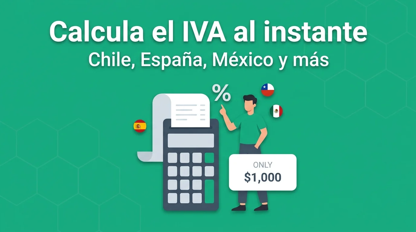 Calcular IVA en Chile, España y México online gratis