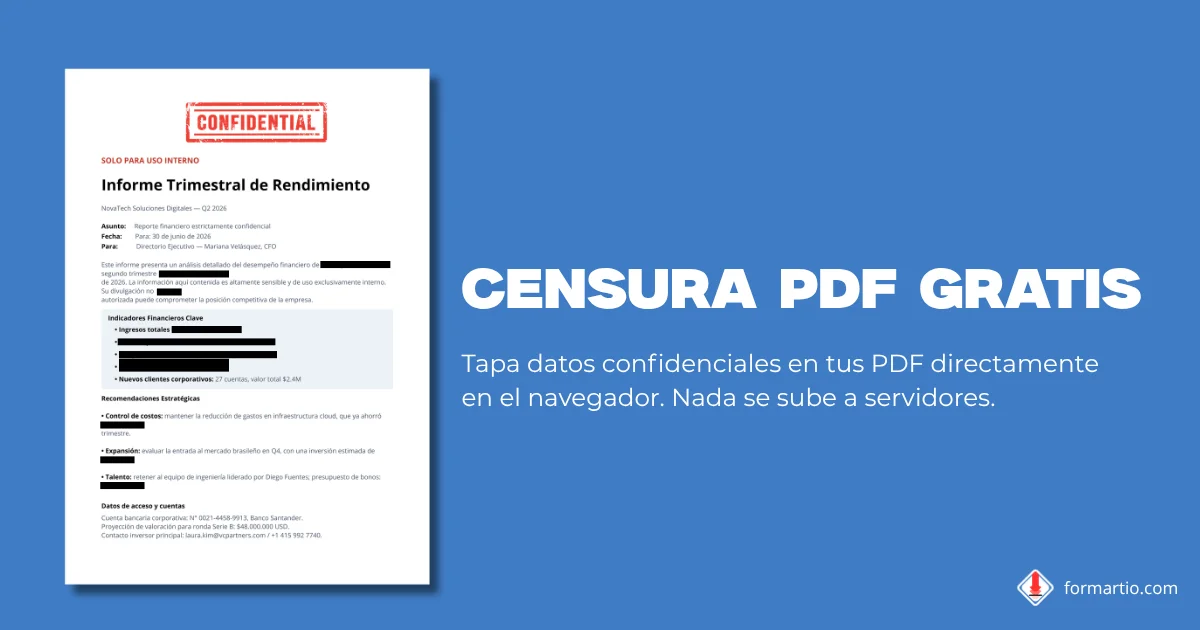 Censurar PDF gratis online