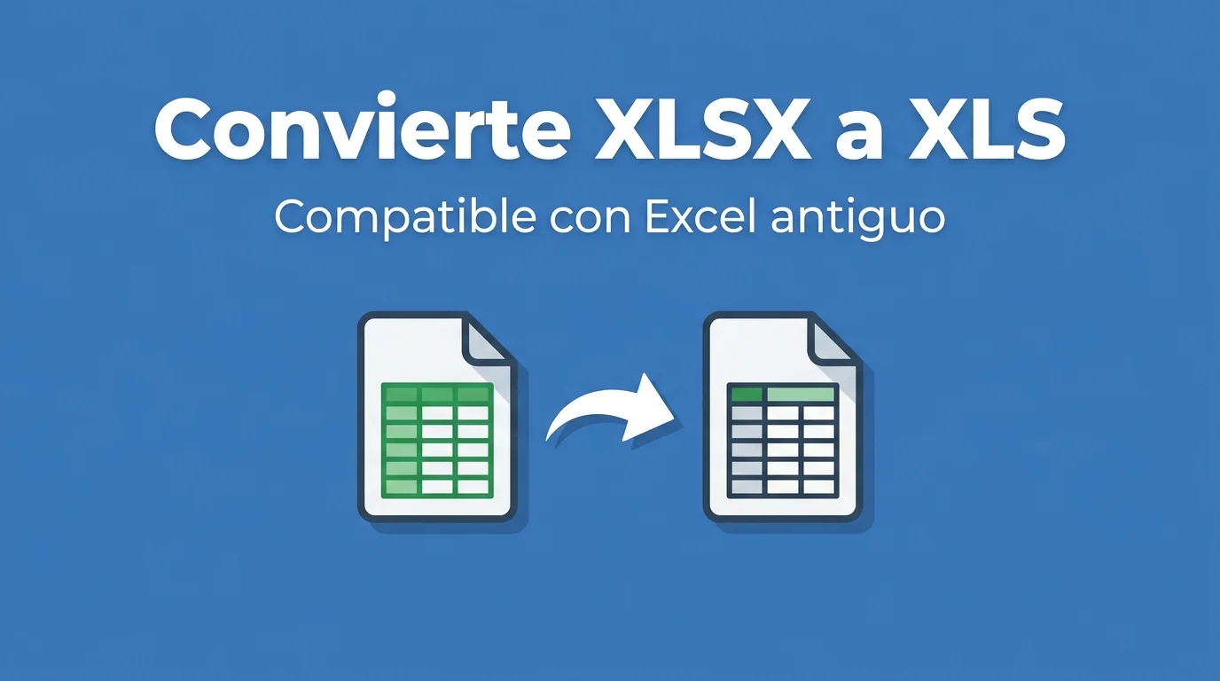 Convertir XLSX a XLS online gratis
